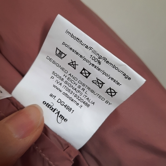 Ottod'ame Pink Faux Fur-Trimmed Padded Down Coat 46 - Picture 6 of 8